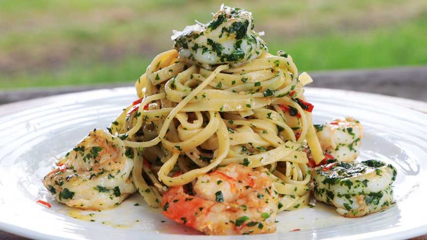 Garlic Prawn Linguine